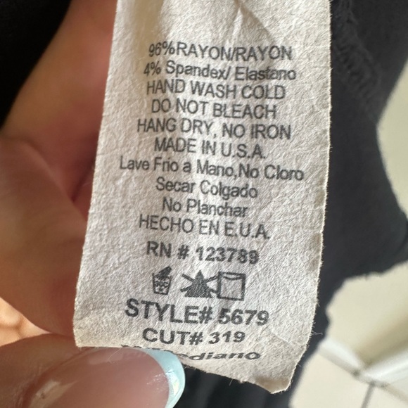 Black Cotton Long Sundress- Medium - Picture 6 of 6